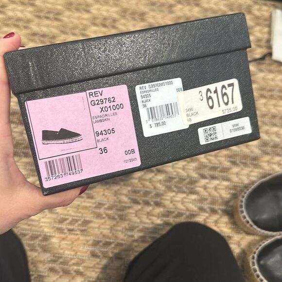 Chanel CC Cap Toe Espadrilles - black leather - size 36 - Picture 8 of 9